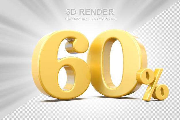 60%의 골드 오퍼를 3D로 제공합니다.