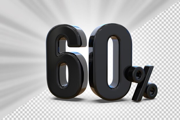 60 percent offer in 3d render