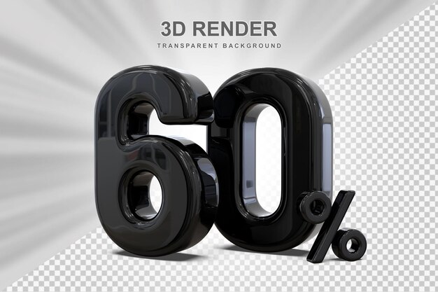 60 Percent promotion Off Sale 3D