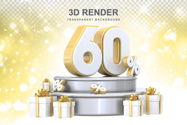 PSD 60% 승진과 선물 3d