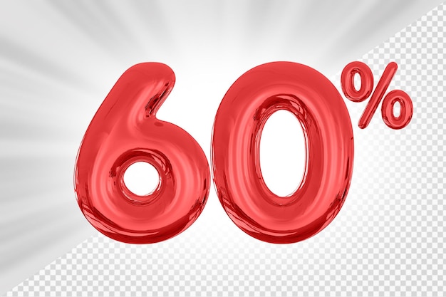 60 percent red offer in 3d