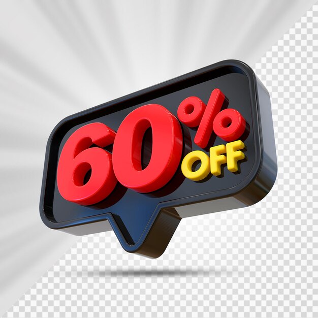 PSD 60 percent sale off promotion