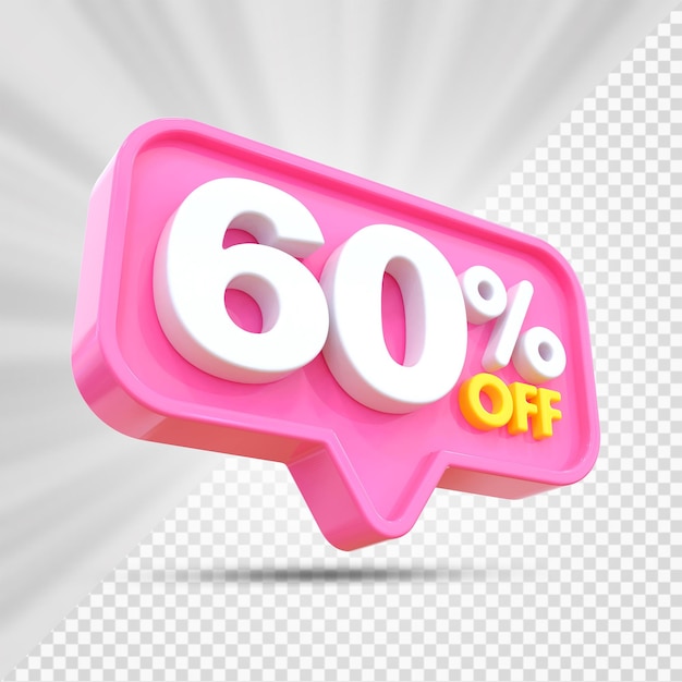 60 percent sale off promotion