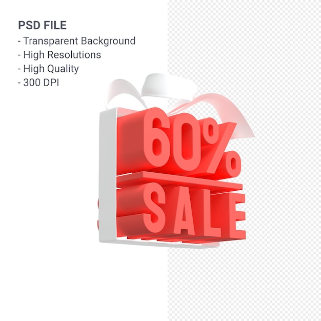 PSD 활과 리본 3d 디자인 절연 60 % 판매