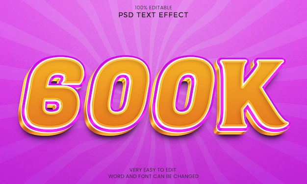 PSD 600k bewerkbaar 3d-tekststijleffect