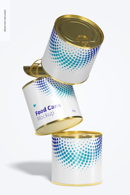 60g food cans mockup