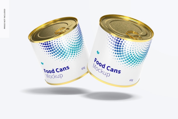 60g food cans mockup