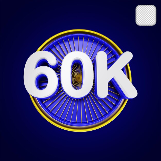 60k numeric with stage 3d illustration
