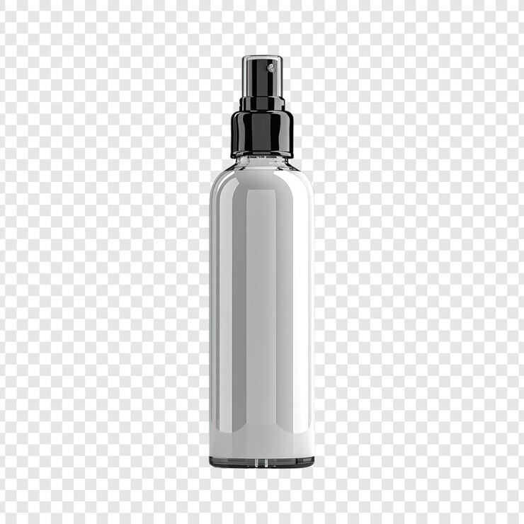 60ml Matte Cosmetic Bottle Mockup on transparent background
