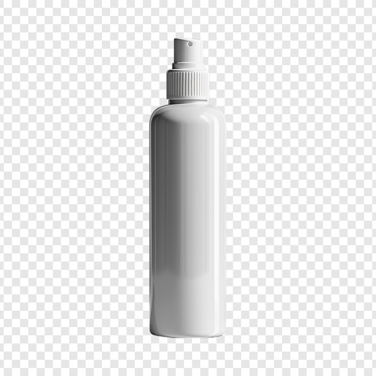 60ml Matte Cosmetic Bottle Mockup on transparent background