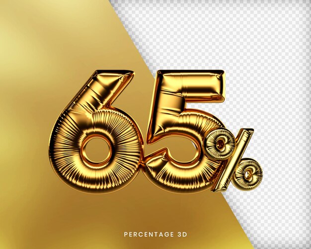 65 procent goud 3d premium psd