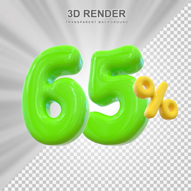 65% zniżki na zielony balon 3D