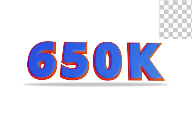 650K Follower Эффект 3D-рендеринга текстов
