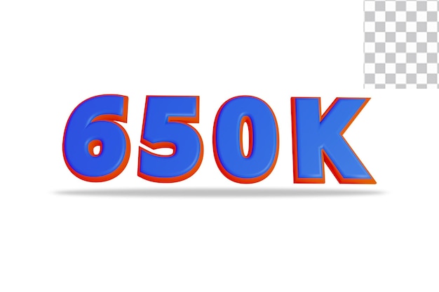 650k follower эффект 3d-рендеринга текстов