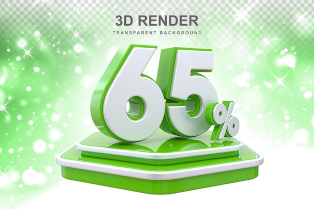 65percent promotion podium 3d render