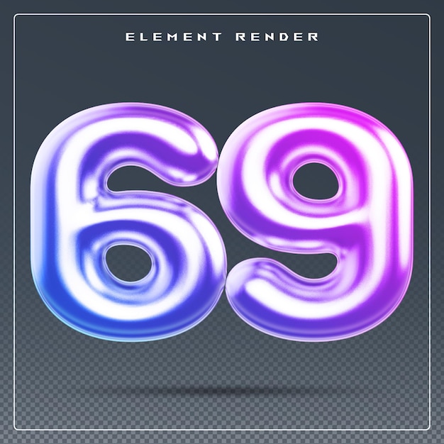 PSD 69 gradiente numerico rendering 3d