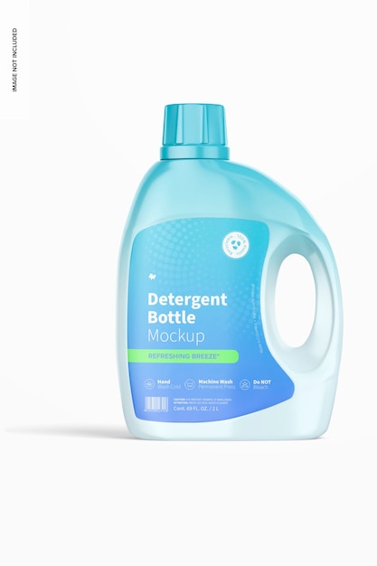 PSD 69 oz detergent bottle mockup, front view