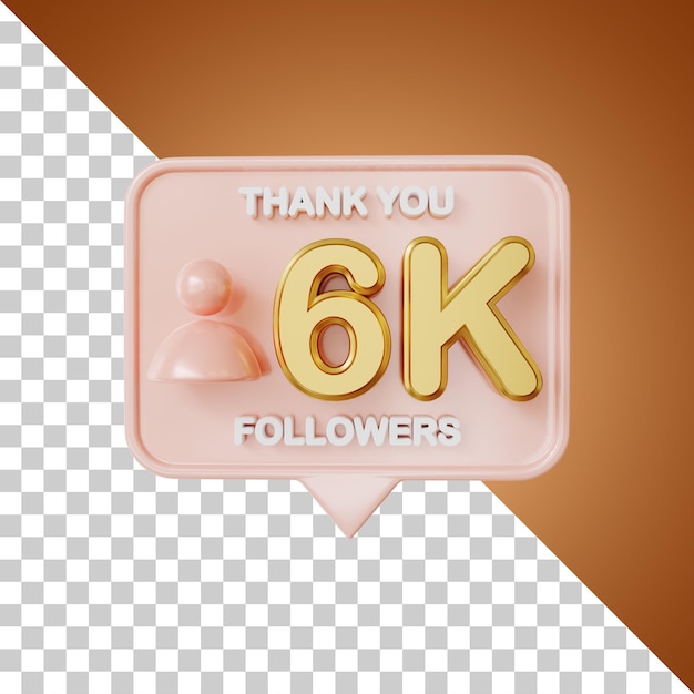 PSD rendering 3d in oro da 6k follower