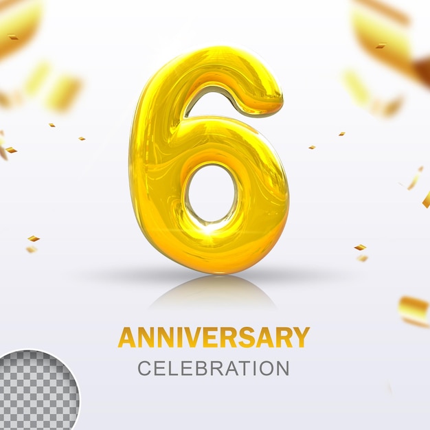 6주년 기념 3d