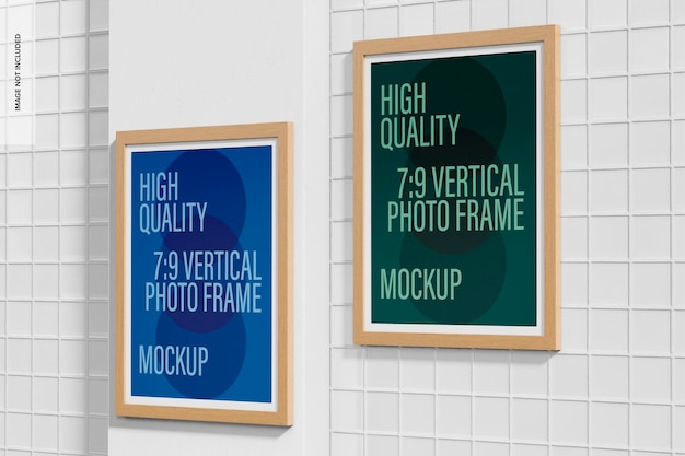 7:9 verticale fotoramen mockup