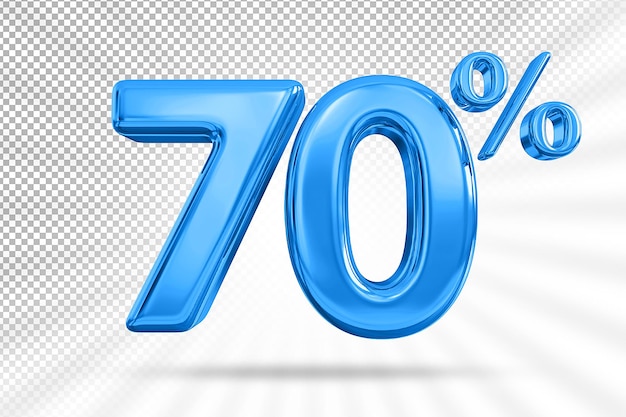 70 percent blue offer in 3d