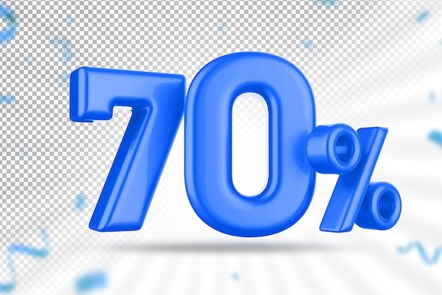 70 percent blueoffer in 3d