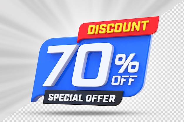 PSD 70 percent discount special offer