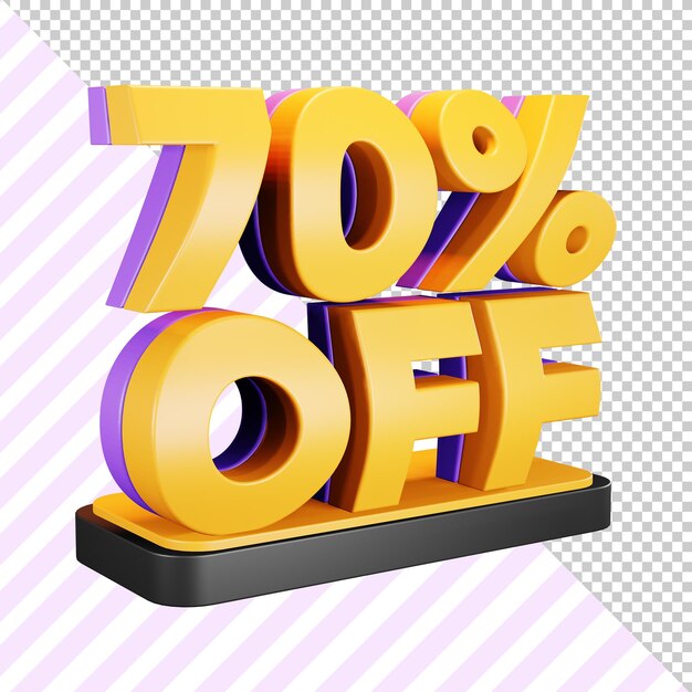 70% 的 3D 渲染效果