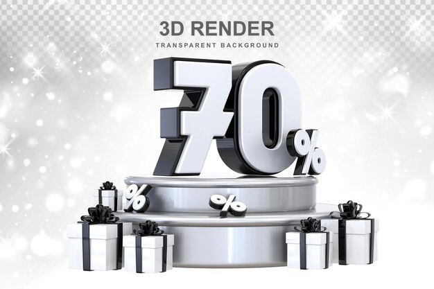 70 percent promotion with gift 3d