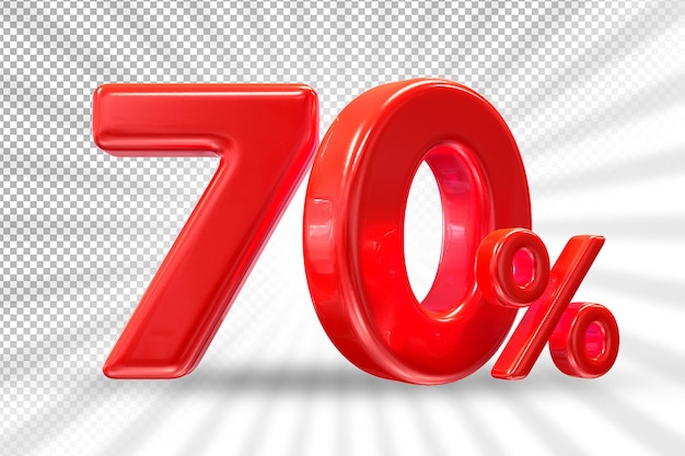 70 percent red offer in 3d