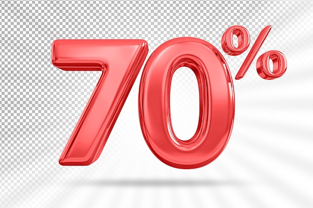 70 percent red offer in 3d