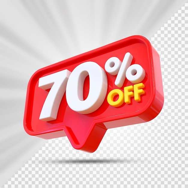 70 percent sale off promotion