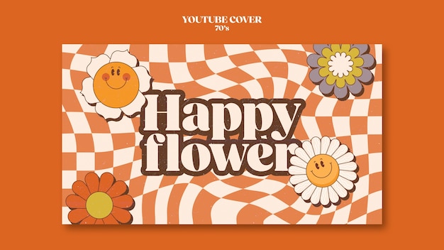 70's aesthetic youtube cover template