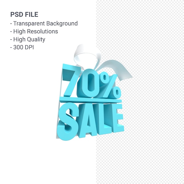 70% 折扣, 折扣和 3D 设计的产品