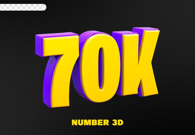 PSD 70k follow number 3d