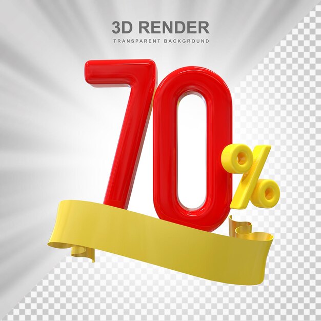 70 퍼스넷 프로모션 오프 세일 3D 렌더링