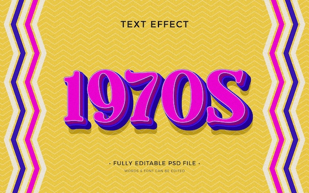 70s style text effect