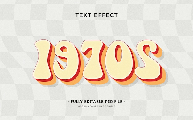 PSD 70s style text effect