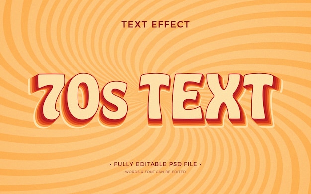 PSD 70s text effect