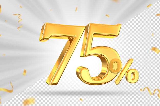 75 golden sale off discount