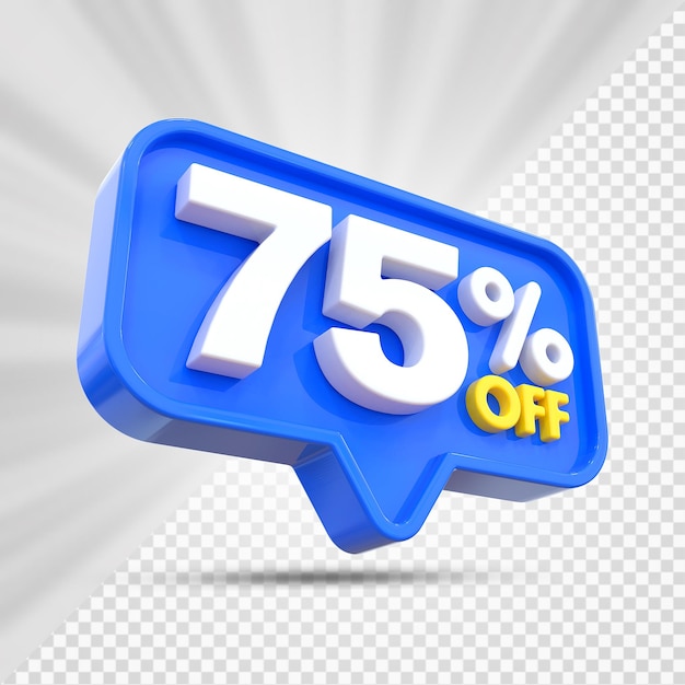 75 percent sale off promotion