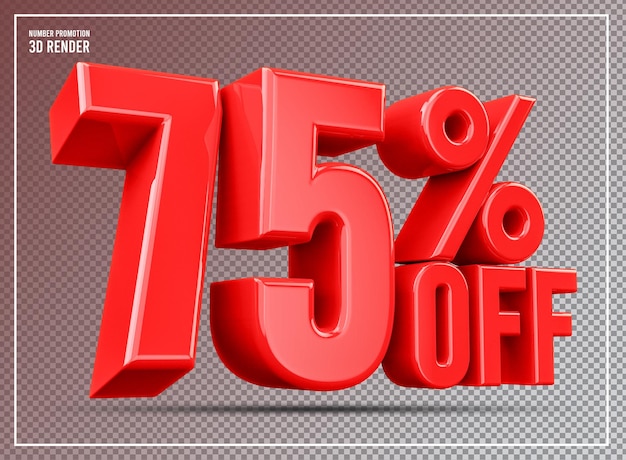 75 procent korting promotie