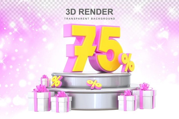 75 procent promotie met geschenk 3d