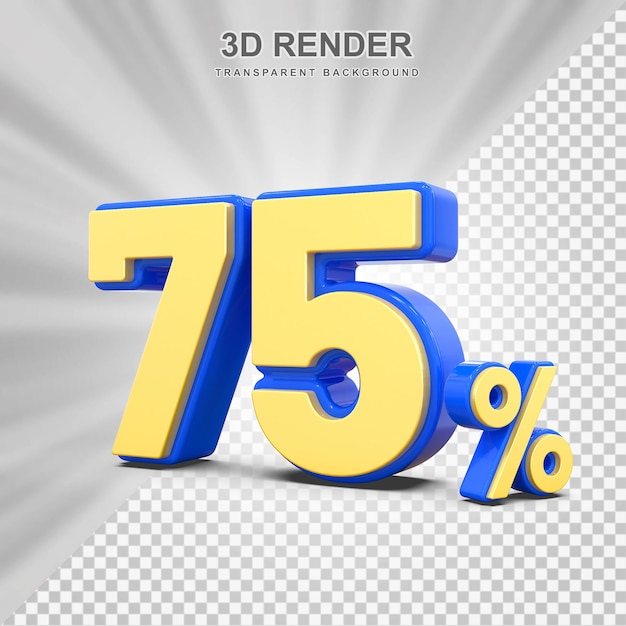 75 procent zniżki 3d render