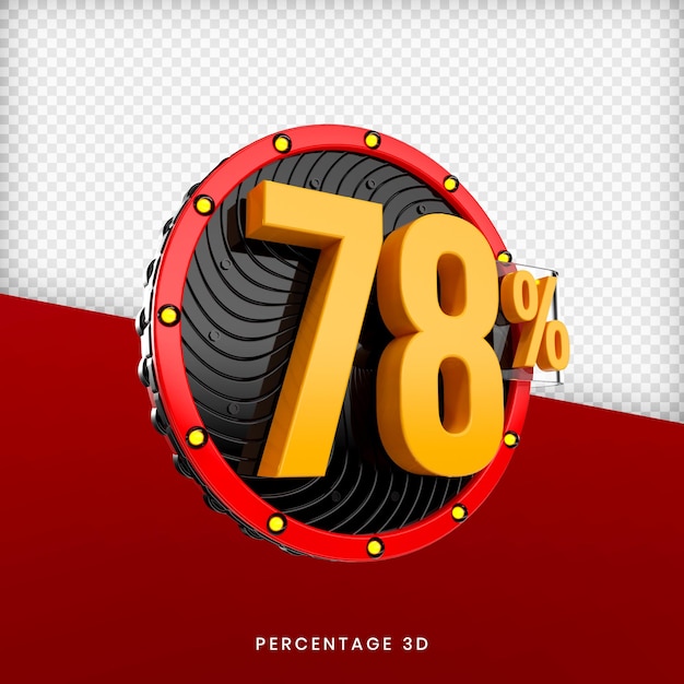 78 Procent Renderowania 3d Premium Psd