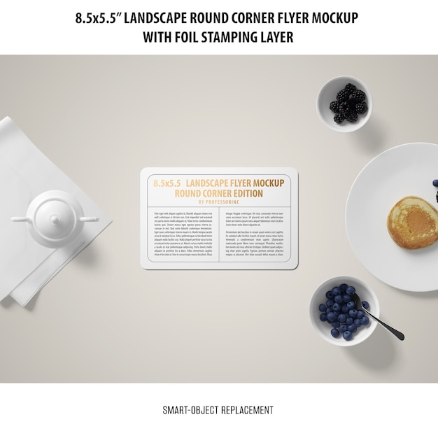 8.5x5.5 landscape flyer mockup