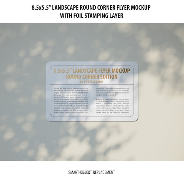 8.5x5.5 landscape flyer mockup