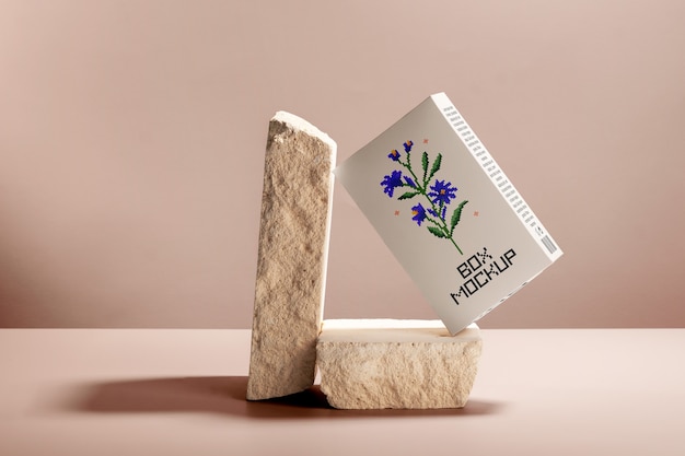 8-bit pixelated packaging mockup design
