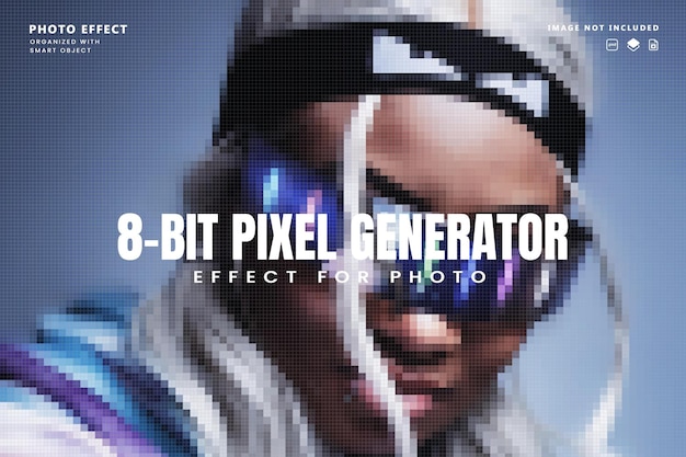 8-bits pixelgenerator foto-effect