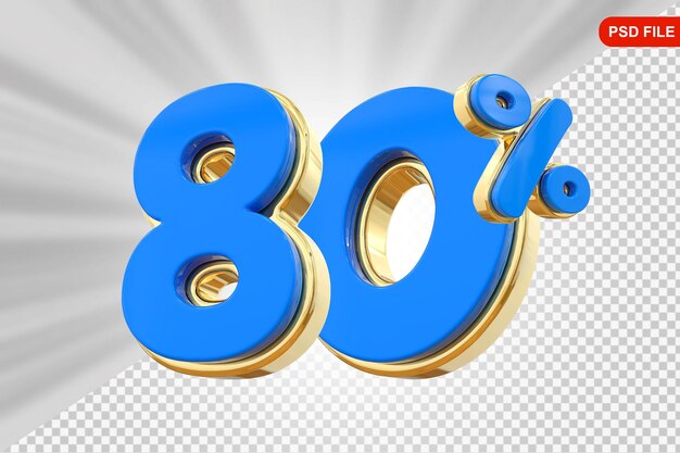 80% niebieskiej oferty w 3D